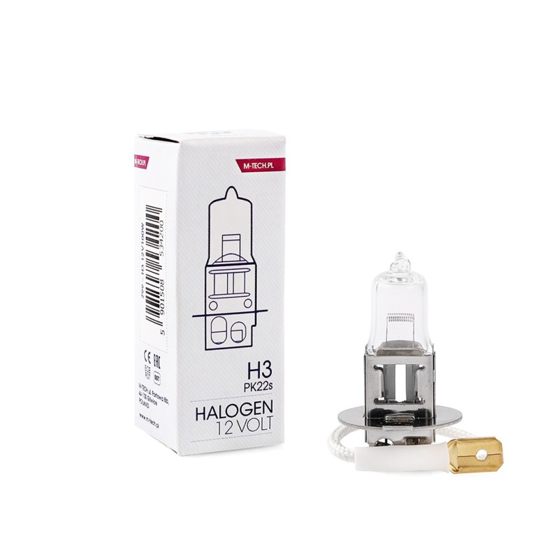 Lámpara halógena M-Tech PK22s 12V/100W H3