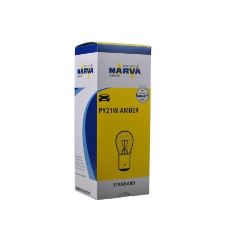 NARVA PY21W AMBER BAU15s 21W 12V