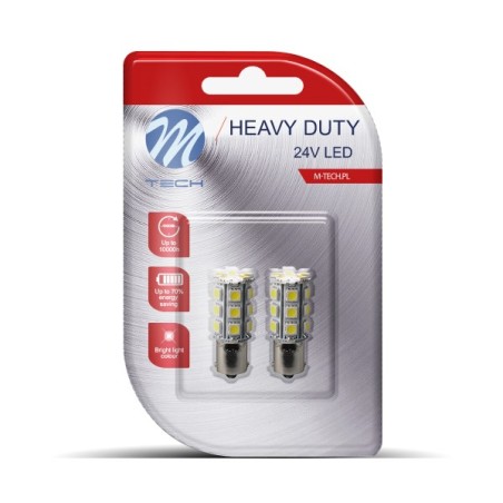 Blister 2x LED L9104W - BA15s 24xSMD5050 24V Blanco