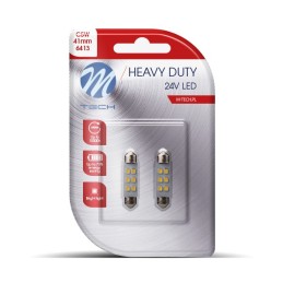 Blister 2x LED L9105W - C5W 41mm 6xSMD2835 24V Blanco