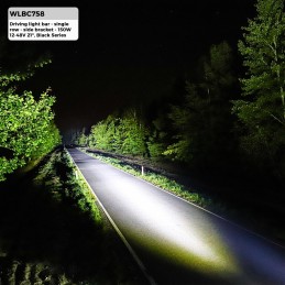 Faro largo alcance, barra LED -  una fila - soporte lateral, 150W 12-48V 21", Black Series