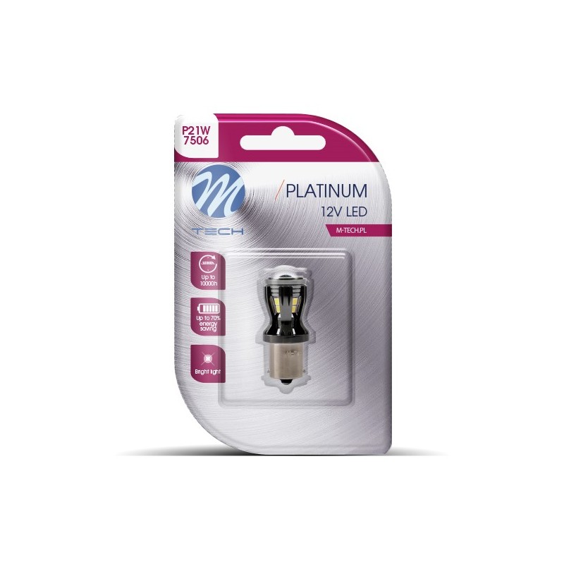 Blister 1x LED L820W - BA15s 14x2835SMD CANBUS 12-24V Blanco