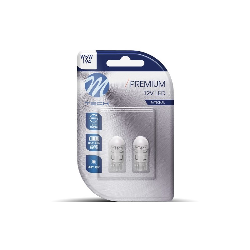 Blister 2x LED L106Y - W5W 1xSMD3030 Amarillo