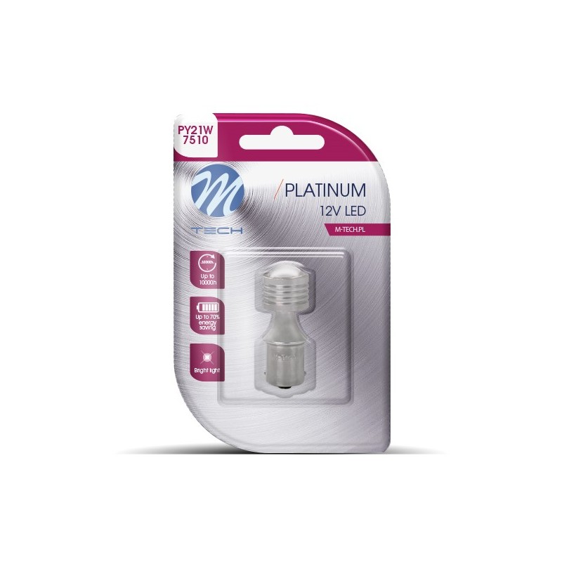 Blister 1x  LB836Y - BAU15s 12-24V  4xLED HP Ámbar