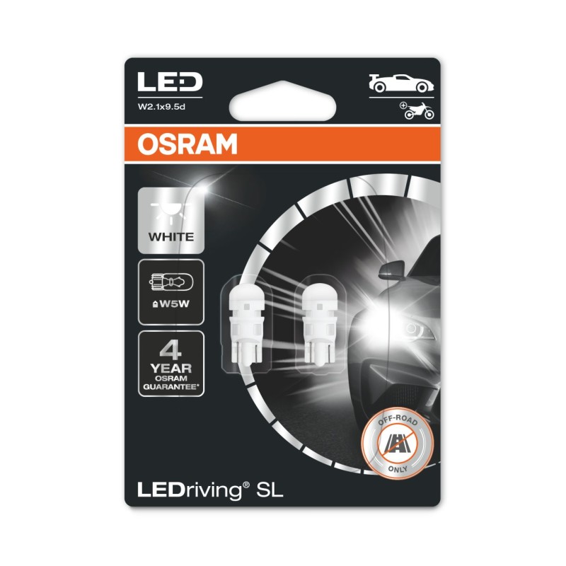 Osram LEDriving® 2825DWP-02B 0,8W/12V W2.1x9.5d ≠ "W5W" White 6000K