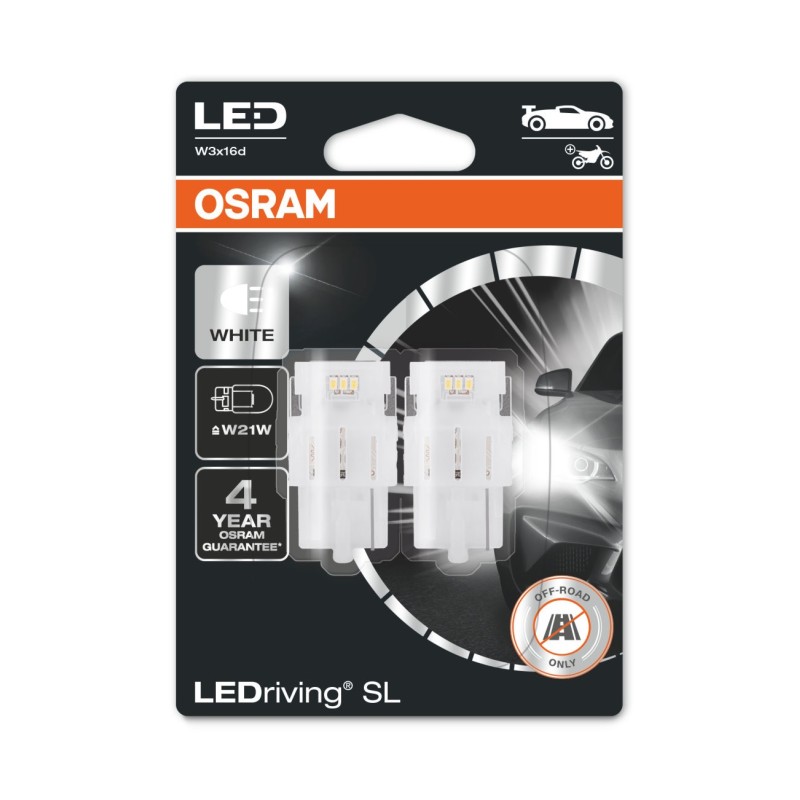 Osram LEDriving® 7505DWP-02B 2W/12V W3x16d ≠ "W21W" White 6000K