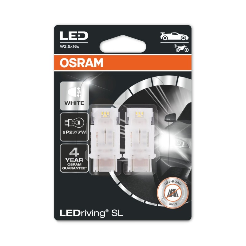 Osram LEDriving® 3157DWP-02B 2W/12V W3x16q ≠ "P27/7W" White 6000K