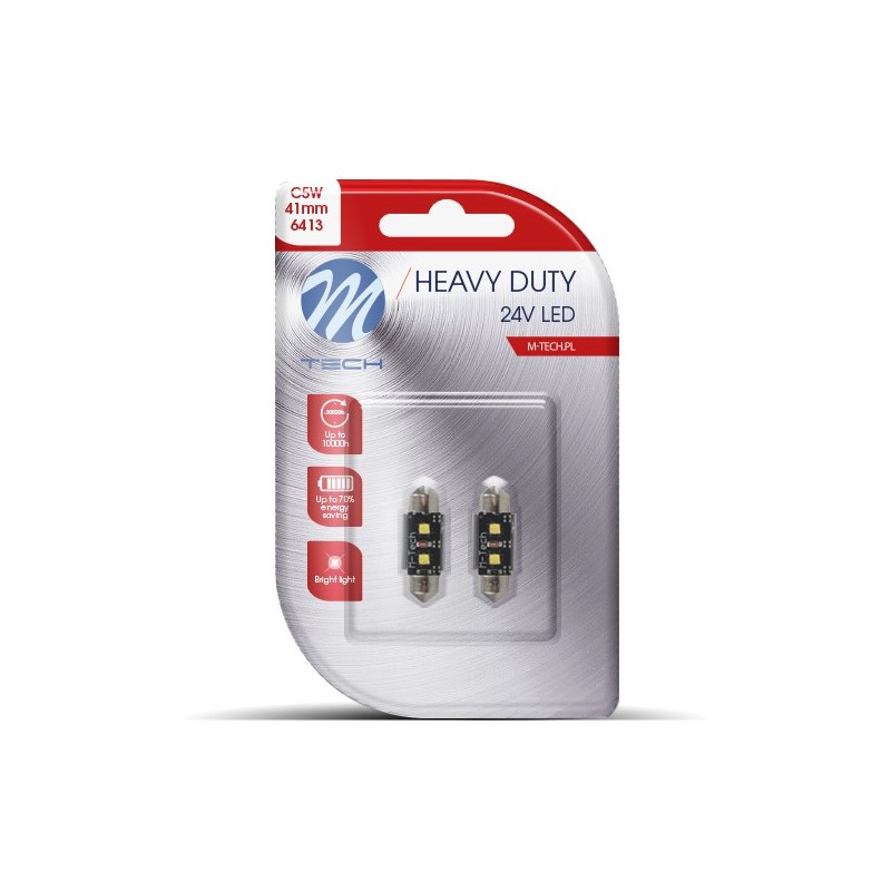 Blister 2x M-TECH HD LB9814W C5W 41mm 2xHP LED 24V White