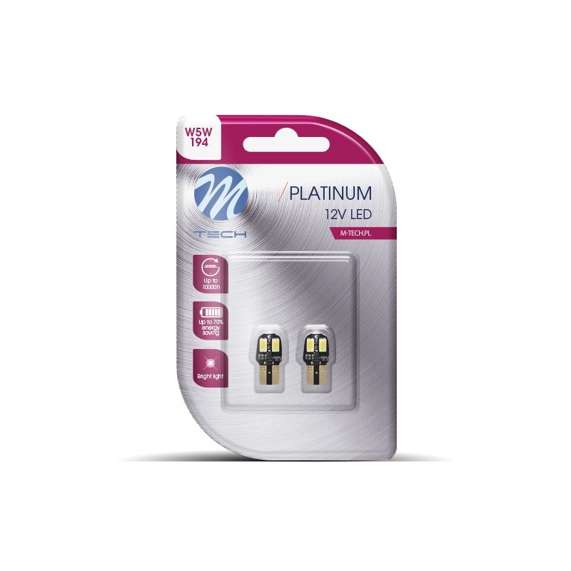 Blister 2x LED L806W - W5W CANBUS 4xSMD 5630 Blanco Calido