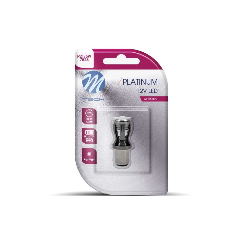 Blister 1x Diode LED L821R - BAY15d 14x2835SMD CANBUS Rojo 12-24V