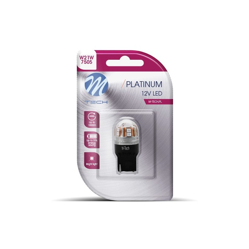 Blister 1x Diode LED L828R - T20 Single Beam 15x2835 SMD CANBUS Rojo 12-24V