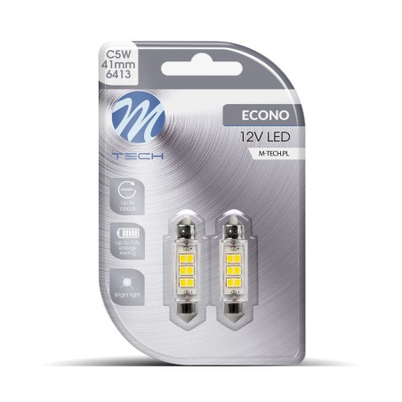 Blister 2x LED L091W - C5W 41mm 6xSMD2835 Blanco