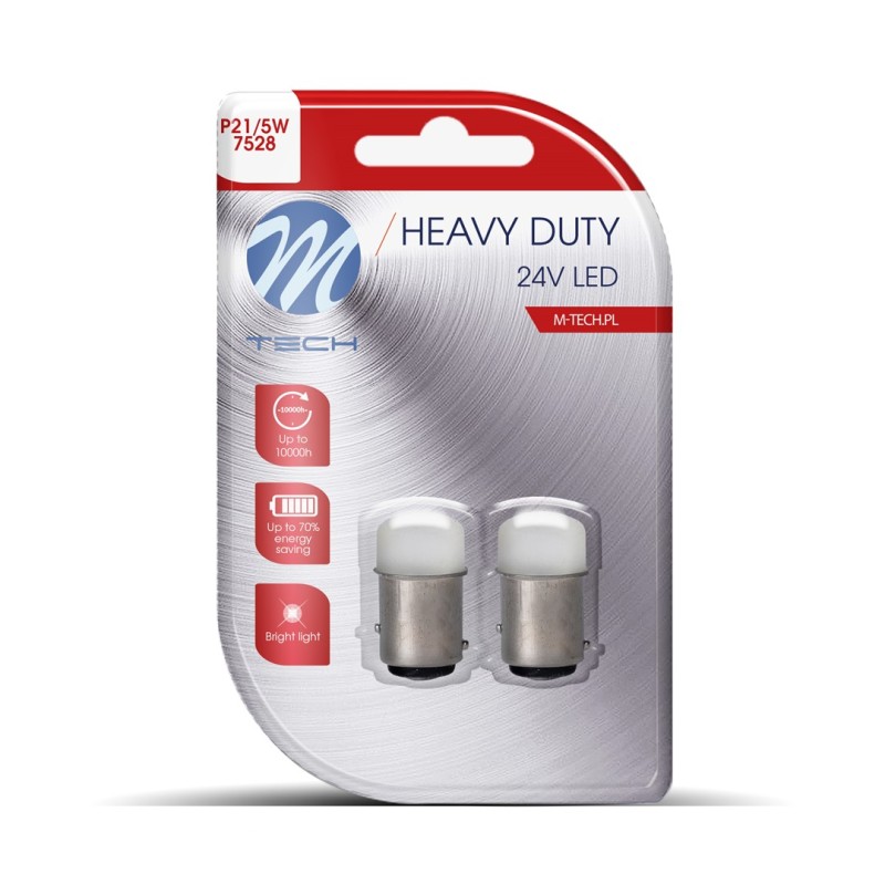 Blister 2x LED - BAY15d 24 x LED 5mm 12V blanco