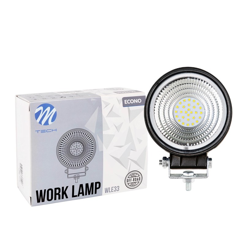 Lampa Robocza M-TECH ECONO WLE33 - 4" 28xSMD3030 - Round 28W 10-30V Flood