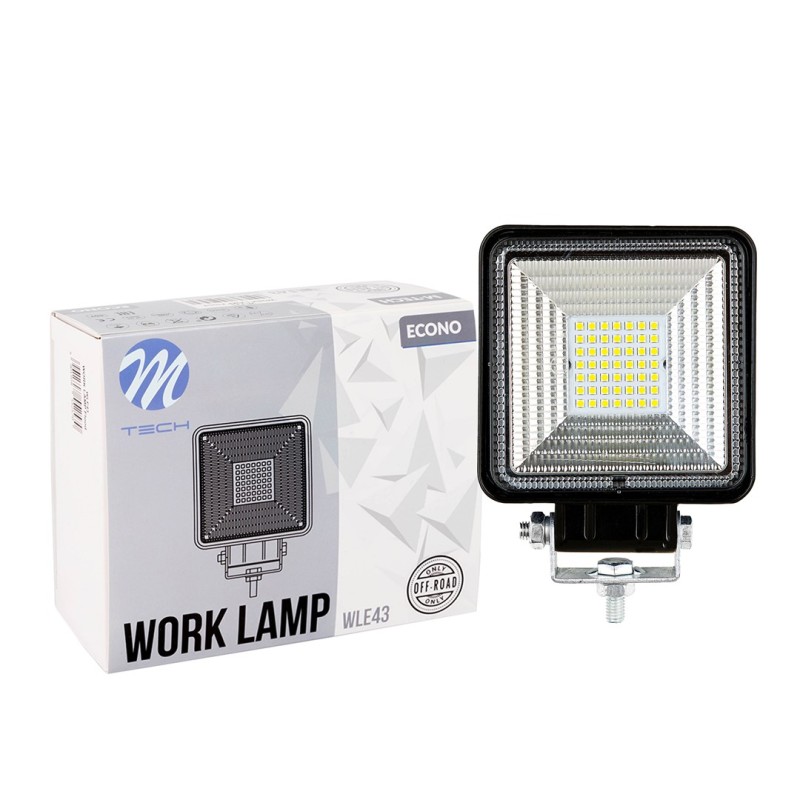 Lampa Robocza M-TECH ECONO WLE43 - 4" 49xSMD3030 - Square 49W 10-30V Flood