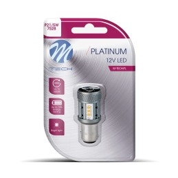 Blister M-TECH Platinum LB853R-01B - 1157 P21/5W, 12-24V 1x Dioda LED 12x3030SMD, CANBUS, Red