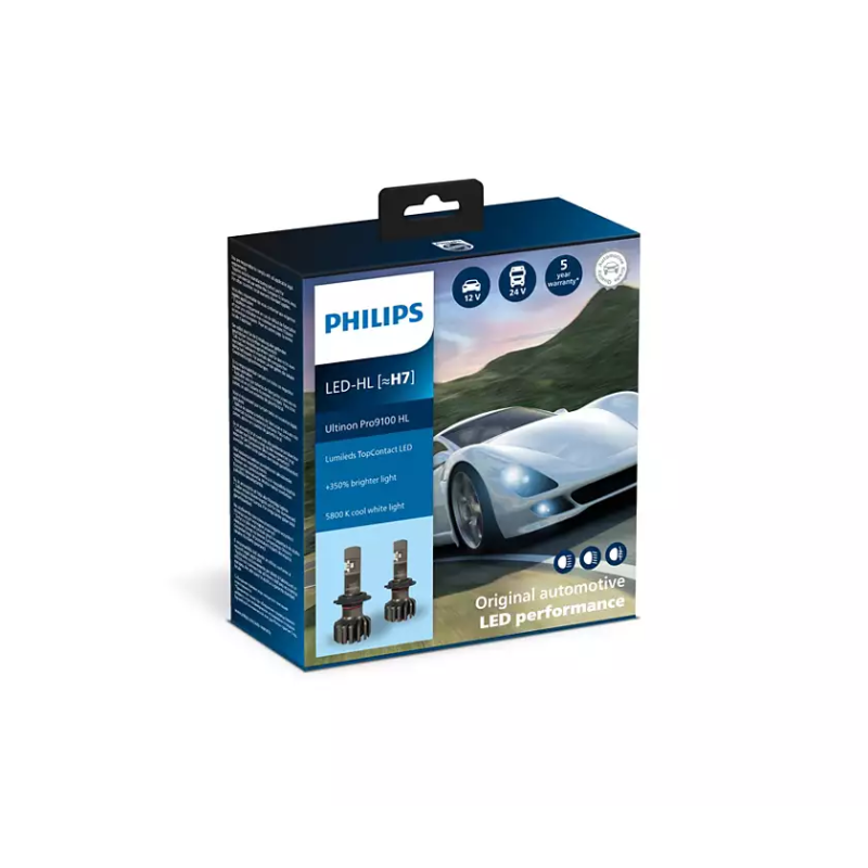 Philips Ultinon Pro9100 HL LED H7 11972 U9100 HL 12/24V X2