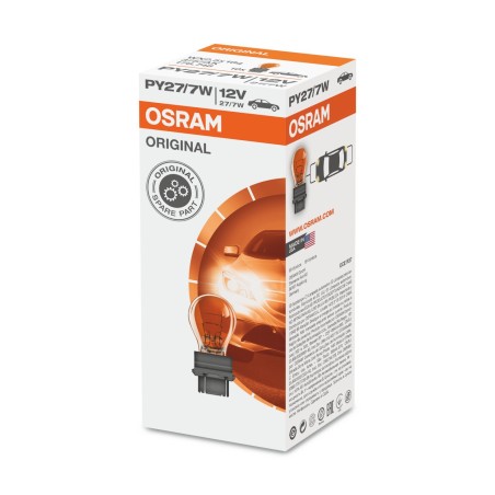 OSRAM Orginal 3757AK PY27/7W 12V 27/7W S8 WEDGE Amber