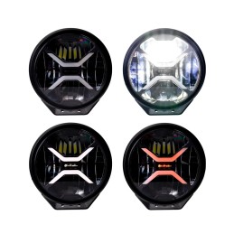 Faro de largo alcance M-TECH BLACK SERIES 2x40W + 2x20W LED 12-48V 80W 9"  Luz de posición dinámica