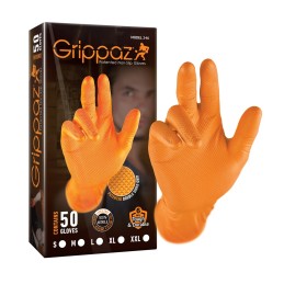 Grippaz Nitrile Fishscale 240mm 6mil 50pcs/box Orange Size XL