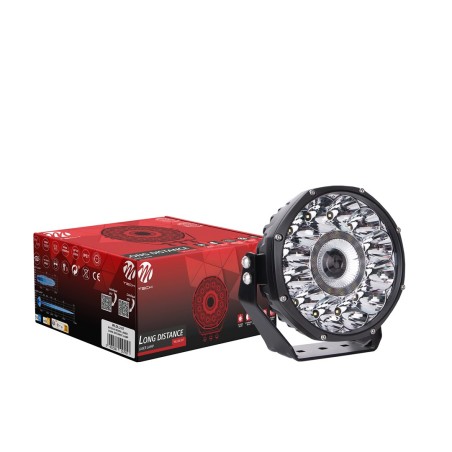 LÁMPARA LÁSER DE LARGA DISTANCIA M-TECH WORK WLLDL107, 12 LED HP + 1 LED láser blanco de 15 W, 12-24