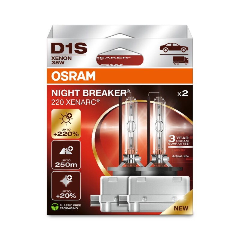 OSRAM NIGHT BREAKER LASER XENARC GEN2 66140XN2-2HB D1S Pk32d-2 85V 35W