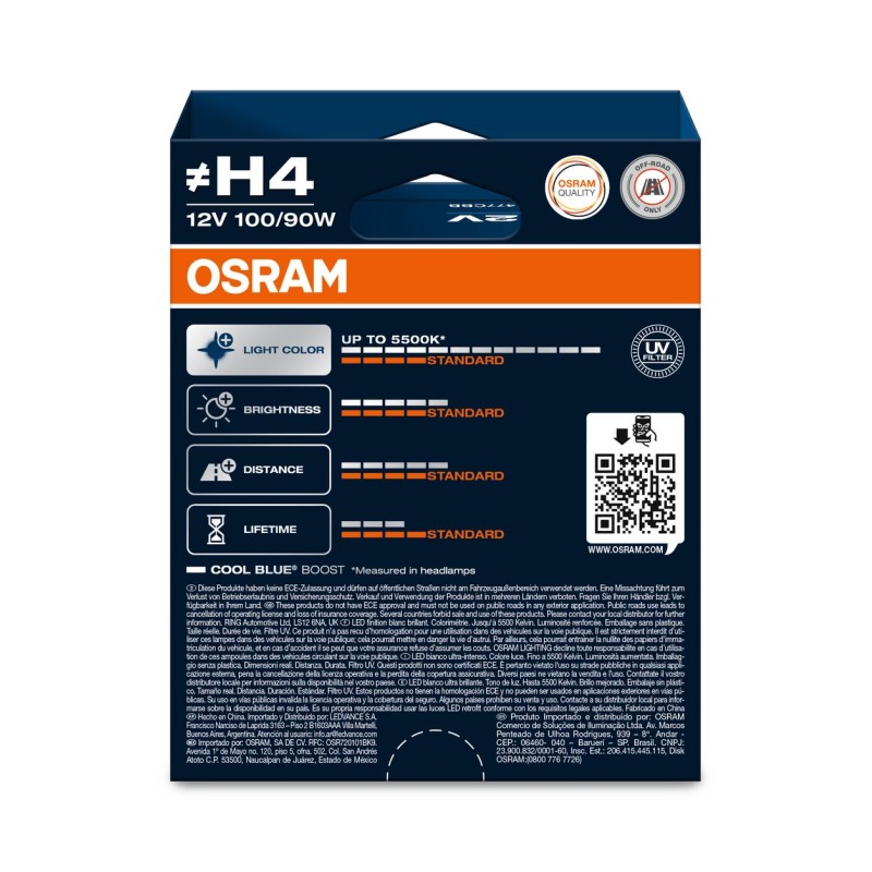 OSRAM COOL BLUE BOOST 62210CBB-2HB ~H7 PX26d 12V 80W