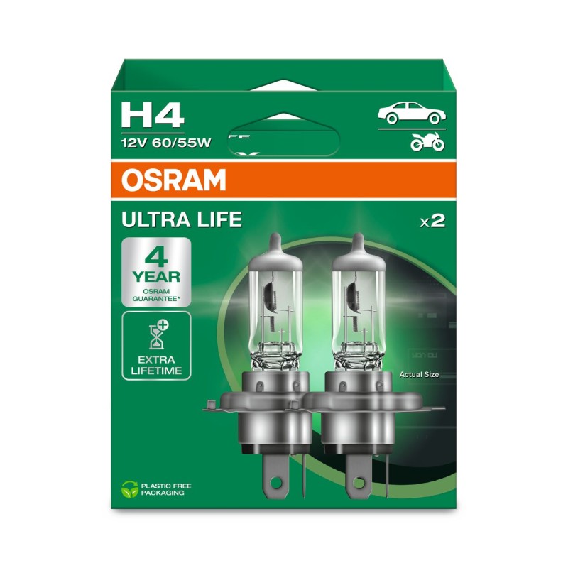 OSRAM ULTRALIFE 64193ULT-2HB H4 P43t 12V 60/55W