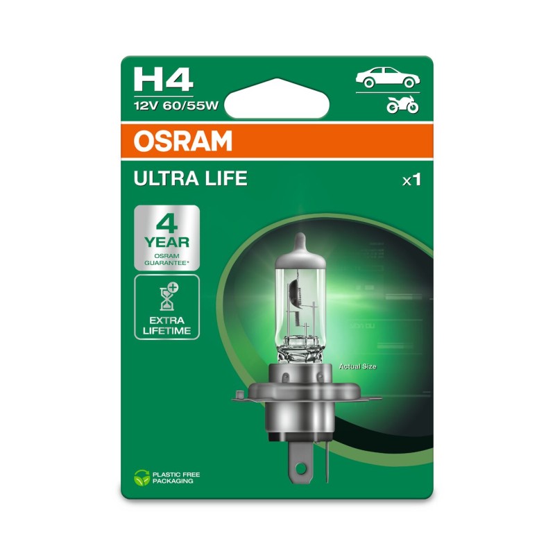 OSRAM ULTRALIFE 64193ULT-1BL H4 P43t 12V 60/55W