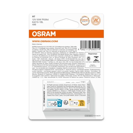 OSRAM ORIGINAL 64210-1BL H7 PX26d 12V 55W