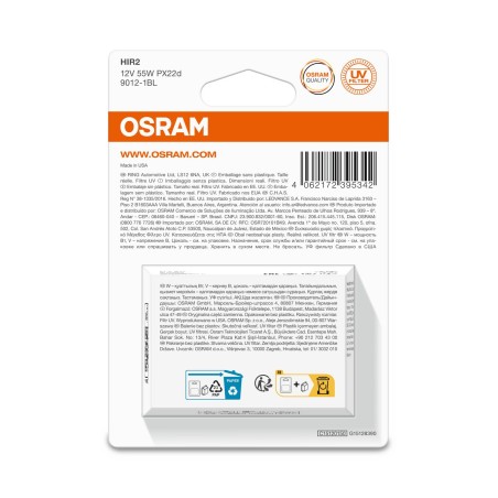OSRAM ORIGINAL 9012-1BL HIR2 PX20D 12V 55W