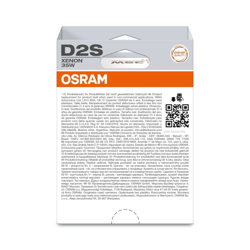 OSRAM ORIGINAL 66240-1HB D2S P32d-2 0V 35W