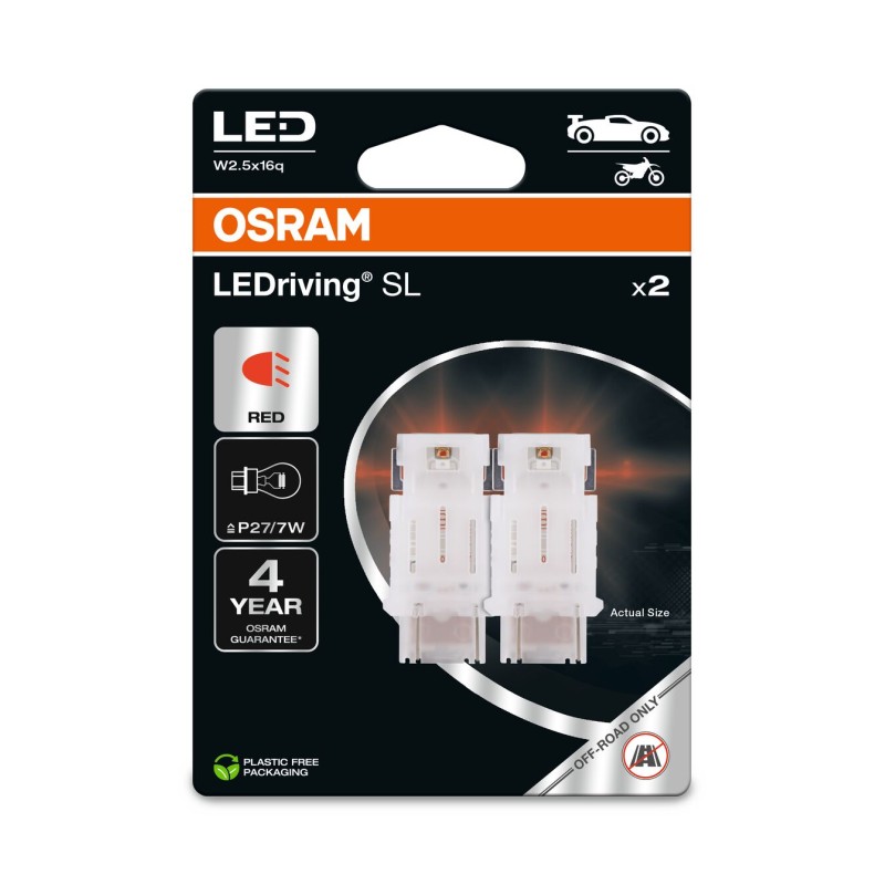 OSRAM LEDrivin SL 3157DRP-2BL ~P27/7W W3x16q 12V 1,4W