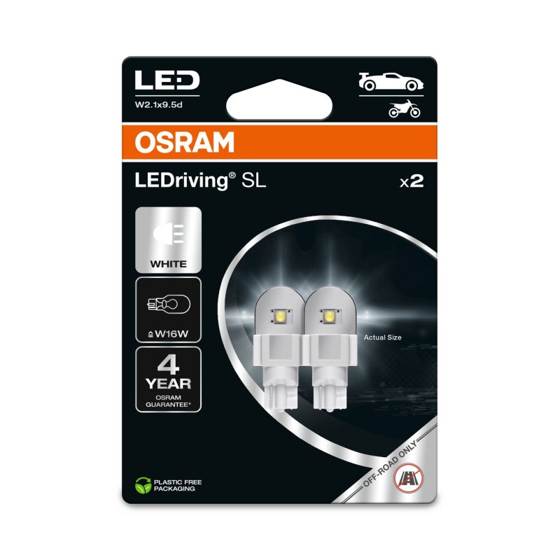 OSRAM LEDrivin SL 921DWP-2BL  ~W16W W2.1x9.5d 12V 2,1W
