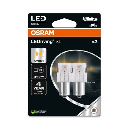 OSRAM LEDrivin SL 7507DYP-2BL ~PY21W BAU15s 12V 1,3W