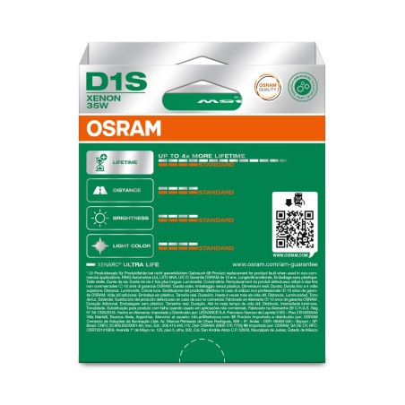 OSRAM ULTRALIFE 66140ULT-2HB D1S Pk32d-2 0V 35W