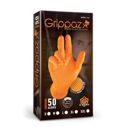 Grippaz Nitrile Fishscale 240mm 6mil 50pcs/box Orange Size L