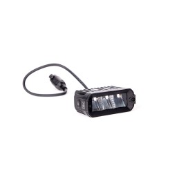 Led fog light 4" 30W 12-48V Flood light, SAE, white+amber