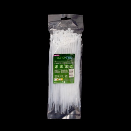 Nylonowe opaski zaciskowe ROAD-TEQ wymiar:3,6x200mm, 100szt., białe