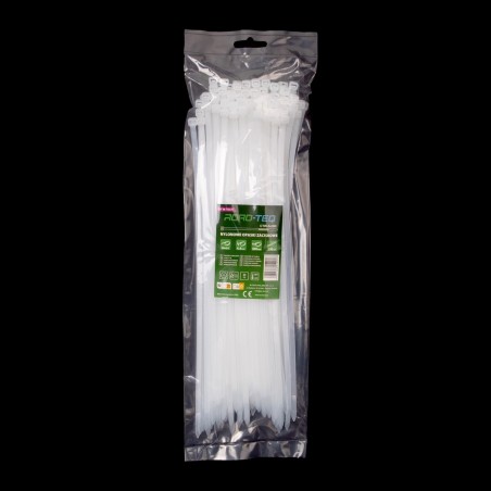 Nylonowe opaski zaciskowe ROAD-TEQ wymiar:4,8x300mm, 100szt., białe