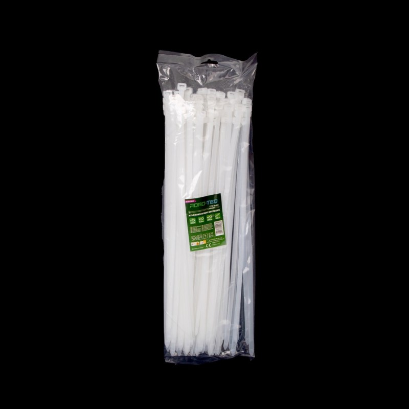 Nylonowe opaski zaciskowe ROAD-TEQ wymiar:7,6x400mm, 100szt., białe