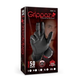 Grippaz Nitrile Fishscale 240mm 6mil 50pcs/box Black Size XXL