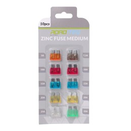 ZINC FUSE MEDIUM BLISTER CARD PACKING  10 PCS (5A, 7,5A, 10A x2, 15A x2, 20A x2, 25A, 30A)