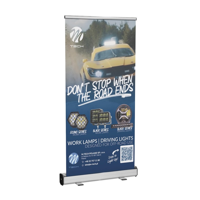 Roll-Up Standard – M-TECH "Don't Stop When the Road Ends"
