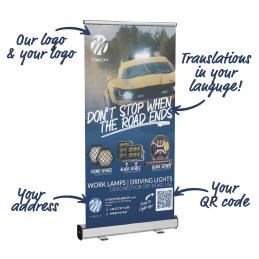 Roll-Up Standard – M-TECH "Don't Stop When the Road Ends"
                                                                  