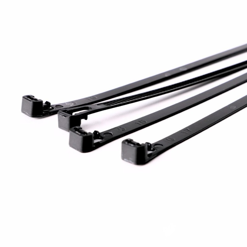 Nylonowe opaski zaciskowe wielokrotnego użytku ROAD-TEQ w:7,4x450mm 20szt. czarne