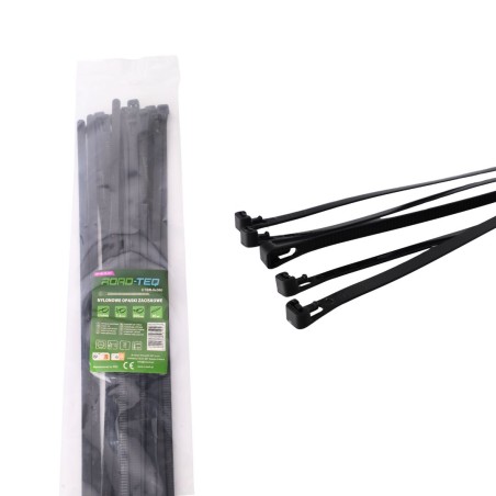 Nylonowe opaski zaciskowe wielokrotnego użytku ROAD-TEQ w:7,4x500mm 20szt. czarne