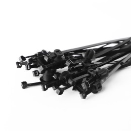 Nylonowe opaski zaciskowe z klipsem typ:P ROAD-TEQ w:4,8x200mm 20szt. czarne