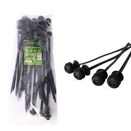 Nylonowe opaski zaciskowe z dystansem ROAD-TEQ w:8x280mm 20szt. czarne