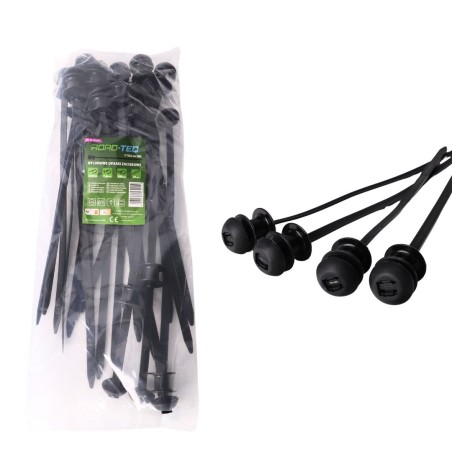 Nylonowe opaski zaciskowe z dystansem ROAD-TEQ w:8x280mm 20szt. czarne